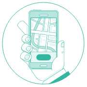 「タクシーに乗る」ボタンを押し、コードを読み取り画面を起動します。